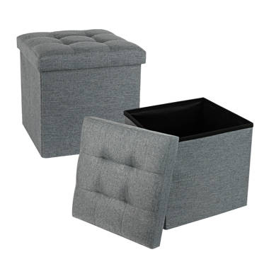 Foldable storage discount stool seat box